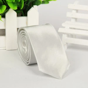 Plain Men's Solid Skinny Tie/Party Wedding Formal Necktie Classic  # - Picture 1 of 47