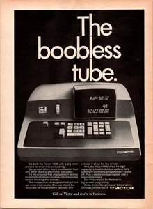 1969 THE BOOBLESS TUBE VICTOR CALCULATOR SERIES 1400 VINTAGE PRINT AD - Picture 1 of 1