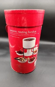 16 piece Nesting fondue set White New Red Box. Food Kitchen - Picture 1 of 9