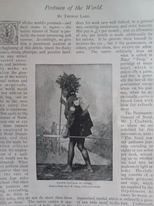 Postboten Postbote Postportage Lartigue Eisenbahn Kerry seltene antike Artikel 1898 - Bild 1 von 10
