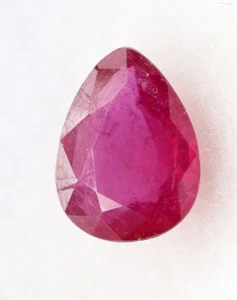 7 x 6 mm Natural Loose Ruby Pear Cut Faceted Gemstone 1.20 Ct Thailand Mined - Picture 1 of 8