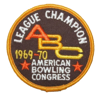 VTG Patch ABC American Bowling Congress League Champion 1969-70 3" Diameter - Image 1 of 3