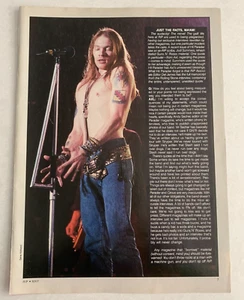 AXL ROSE Guns N' Roses RIP Rock Magazine 1 Page Article - Picture 1 of 1