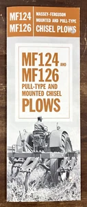 Massey-Ferguson Chisel Plows 1962 Dealer Sales Brochure Pull Mounted MF124 MF126 - Picture 1 of 3