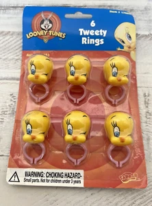 Anillos de colección Piolín Pájaro Looney Tunes Favores de Fiesta Nuevo de Lote Antiguo 1999 #17004 - Imagen 1 de 3