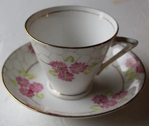 PLATILLO TAZA DE TÉ TF&S LTD PHOENIX de colección hecho en INGLATERRA REMOLINO FLORAL - Imagen 1 de 7