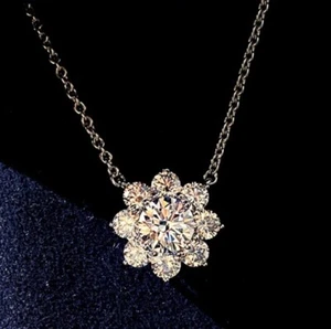 Luxus Byzantinisches Empire Kreis Halskette mit Sonnenbruch Zirkonia Kette - Bild 1 von 1