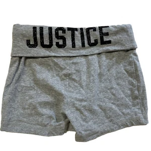 Justice Girls Grey Shorts Size 7 - Picture 1 of 2