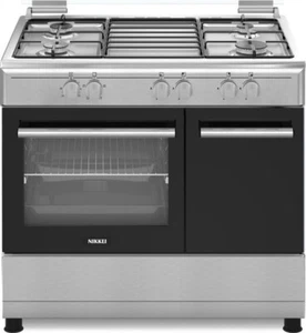 Nikkei Cucina a Gas 4 fuochi con Forno elettrico e Luce 90x60 cm Inox SN490XE - Foto 1 di 1
