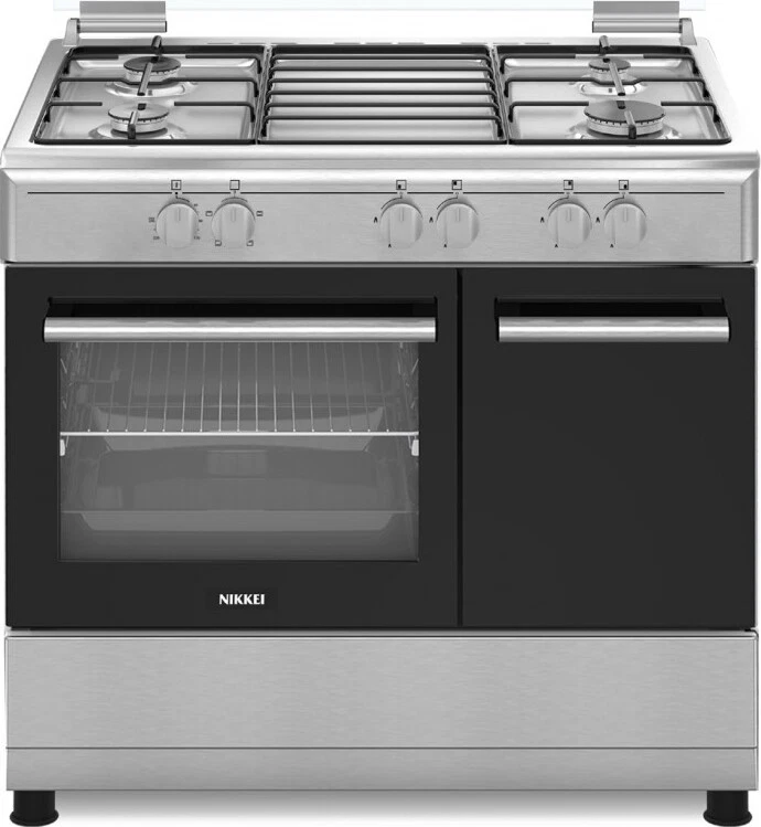 Nikkei Cucina a Gas 4 fuochi con Forno elettrico e Luce 90x60 cm Inox SN490XE - Immagine 1 di 1