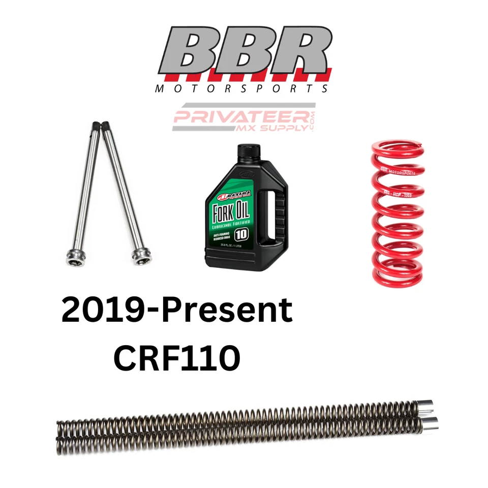 Varillas de amortiguación BBR muelles de horquilla muelle de amortiguación 10 W aceite Honda CRF110F CRF 110F 2019+ Foto 1 de 1