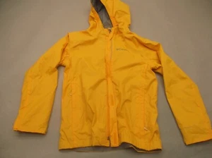 Columbia Size S (8) Girls Yellow 100% Nylon Full Zip Hood Pocket Windbreaker 251 - Picture 1 of 7