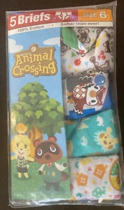 Paquete de 4 calzoncillos de algodón suaves para Nintendo Animal Crossing para niños talla 6 - Imagen 1 de 4