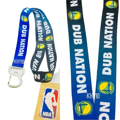Dub Nation NBA Golden State Warriors Key Chain and Bottle Opener Lanyard - Image 1 of 4
