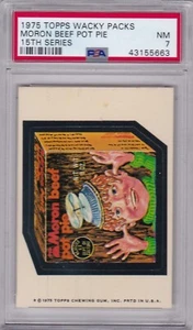 1975 Topps Wacky Packages MORON BEEF POT PIE PSA 7 NM Series 15 Packs - Picture 1 of 1