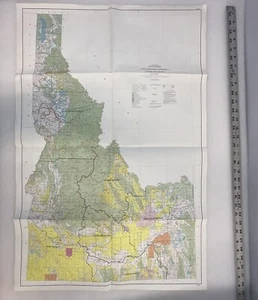 State Of Idaho 1982 Bureau Of Land Management Toupgrahical District OldPaperMaps - Picture 1 of 11