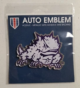 Texas Christian University TCU Horned Frogs Metal Car Auto Emblema Logo Wincraft - Imagen 1 de 3
