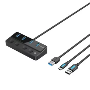 USB Type C Hub High Speed 4 Ports USB 3.0 Hub Splitter for MacBook Pro iPad Pro - Picture 1 of 22