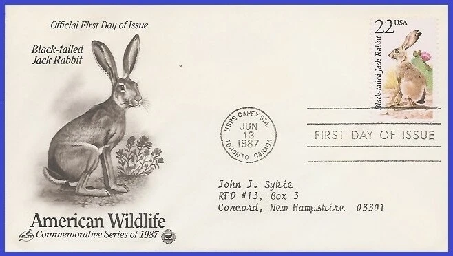 USA5 #2305 ADDR PCS ARTCRAFT FDC   Black-tailed jack rabbit - Image 1 of 1