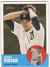 2012 Topps Heritage Baseball Card #84A Doug Fister