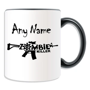 Personalisiertes Geschenk Zombie Killer Becher Geldbox Tasse Walking Dead Devil Pistole Gewehr - Bild 1 von 21