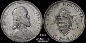 HUNGRÍA, 5 Pengo 1938, 900 Aniversario - Muerte de San Esteban, XF-UNC - Imagen 1 de 4