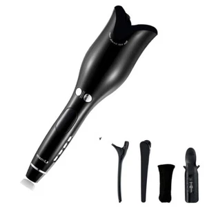 AIKO Ceramica Auto Rotante Capelli Air Spin Arricciacapelli Barilotto Ferro Arricciacapelli Display LCD - Foto 1 di 14