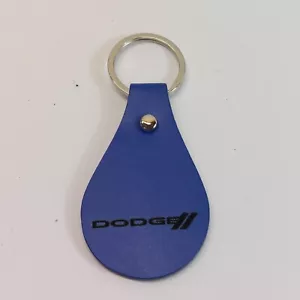 Blue Dodge Laser Engraved Key Chain Pu Leather With Ring - Bild 1 von 5