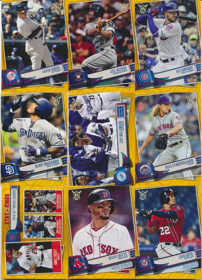 2019 Topps Big League Baseball GOLD PARALLEL Pick From List - Image 1 of 1