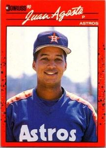 1990 Donruss Juan Agosto #477 Houston Astros INC NO DOT Baseballkarte Fehler MLB - Bild 1 von 2