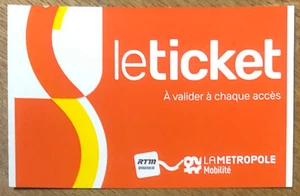 TITRE TRANSPORT MARSEILLE TICKET MOBILITÉ MÉTROPOLE SOLO 2023 BUS METRO TRAMWAY - Imagen 1 de 2