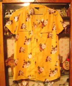 BLUSA/TOP MUJER RUE 21 MANGA CORTA AMARILLO ESTAMPADO FLORES MANGA CORTA TALLA XS - Imagen 1 de 8