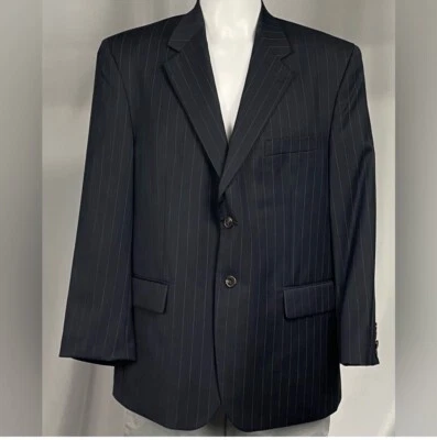 Ralph Lauren RRL Azul Pin Rayas Traje Chaqueta 42R Lana Blazer Abrigo Deportivo Foto 1 de 4