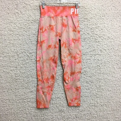 PINK Victorias Secret Active Pants Large Adult Pink Tie Dye Leggings Womens L - Image 1 of 4