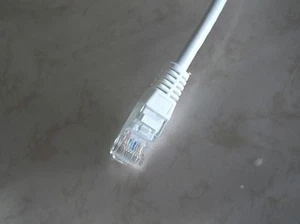 Cat6 Patch Cord 1' Foot Ethernet Network Cable in White 25 Pcs - Picture 1 of 3