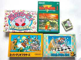 Lot 4 FC Super Mario Bros. 1 3 Kirby Zelda Nintendo Famicom Japan Game