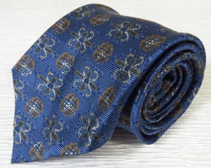 Ermenegildo Zegna Italien Herren Blau Geometrisch Seide Luxus Krawatte! - Bild 1 von 9