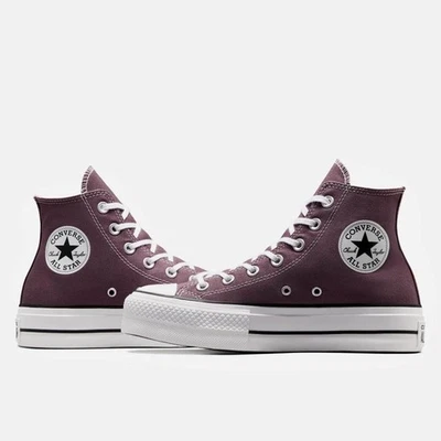 Nueva Zapatilla deportiva Converse Trail Mix marrón Lift Chuck Taylor AS Hi Top plataforma para mujer Foto 1 de 4