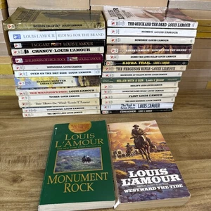 Lot X 30 Louis Lamour Paperback Lot Vintage Western Paperback - Imagen 1 de 12