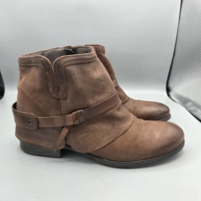 Botín Miz Mooz Seymour Marrón Castaño Talla 40 EE. UU. 9 Boho Cremallera Occidental Foto 1 de 4