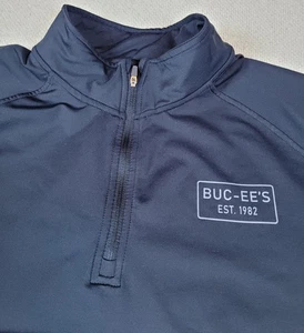 Buc-ee's Pullover Herren 3XL Navy Blau Quarter Zip Performance Polyester Elasthan - Bild 1 von 10
