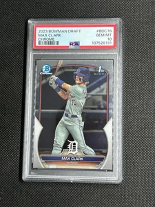 MAX CLARK 2023 Bowman Chrome Draft Prospects 1er PSA 10 Gem comme neuf #BDC76 - Photo 1/2
