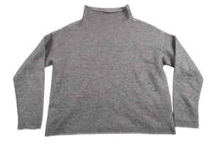 Eileen Fisher Pullover Damen mittelgrau Stehkragen recyceltes Kaschmir Wollmischung - Bild 1 von 16