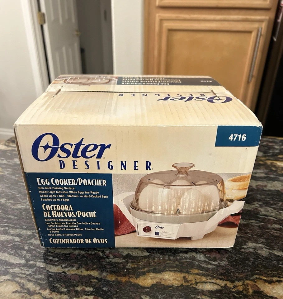 Vintage Oster DESIGNER Automatic Egg Cooker & Poacher Model 580 20b Good Conditi