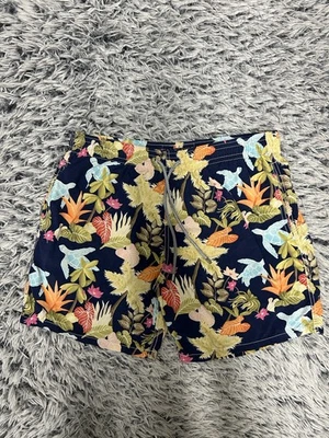 Vilebrequin Swim Trunks Mens 2XL Turtle Floral Print Beach Shorts Mesh Lined - Image 1 of 4
