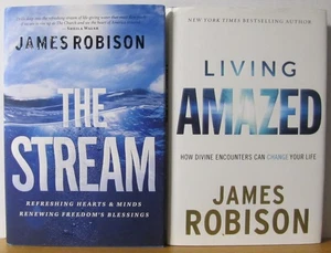 Christian books : 2 by James Robison - The Stream &  Living Amazed - Picture 1 of 6