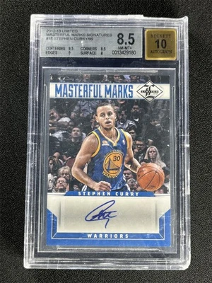 2012-13 Limited Stephen Curry #18 Masterful Marks Signatures /99 BGS 10 Auto - Image 1 of 2