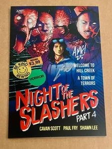 Night of the Slashers 4 Metal Variant SIGNED Scott Fleecs Magma 2025 SDCC LTD 25 - Picture 1 of 1