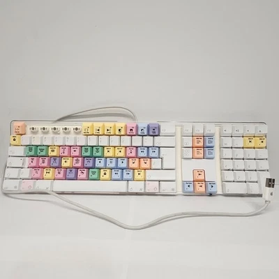 Apple Mac A1048 BPS Logic Colored Final Cut Pro Video Editing Keyboard 2003 - Image 1 of 4