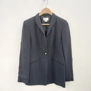 Caractere Tailored Jacket Women Size 8 Navy Blue - Picture 1 of 10